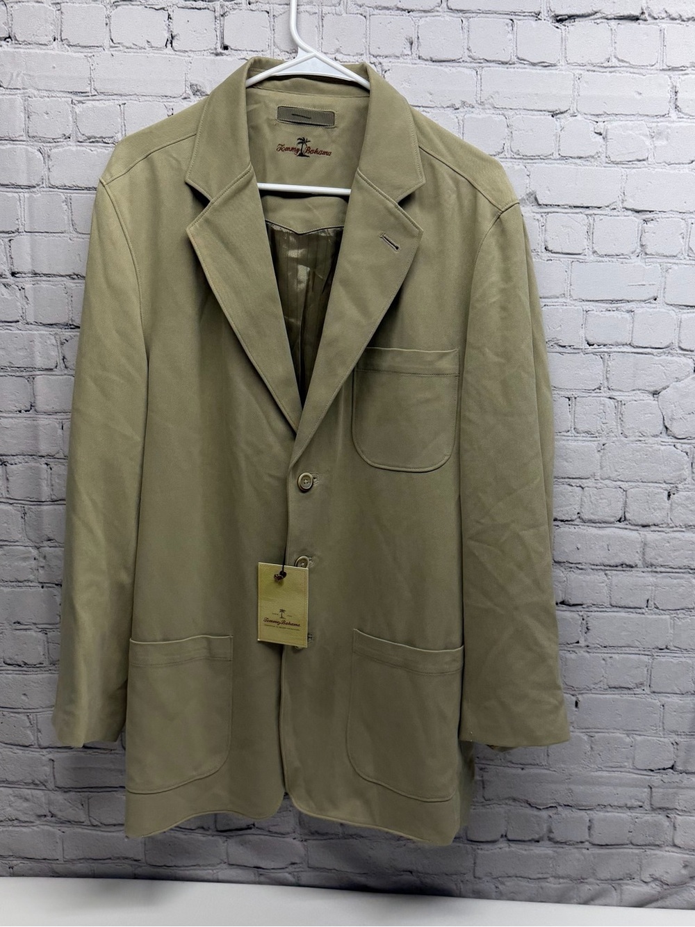 Tommy Bahama Men's silk Light Khaki Blazer Jacket Sz M nwt
